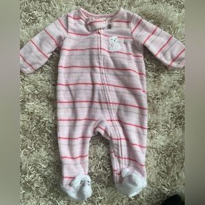 5/$30 Carter’s Newborn Pink Striped Sleeper